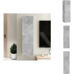 Vidaxl - meuble tv gris b�ton 30, 5x30x110 cm bois d'ing�nierie - meuble tv mural - meuble tv suspendue ...