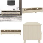 Vidaxl - meuble tv hamar marron miel 158x40x40 cm bois massif de pin - meuble tv - meuble t�l�viseur ...