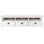 Vidaxl - meuble tv hill range blanc 158x40x47 cm bois de pin solide