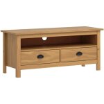 Vidaxl - meuble tv hill range marron miel 110x40x47cm bois de pin solide