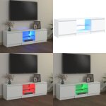 Vidaxl - meuble tv avec lumières led blanc 120x30x35, 5 cm - meuble tv - meuble téléviseur - armoire ... Vidaxl - meuble tv avec lumières led blanc 120x30x35, 5 cm - meuble tv - meuble téléviseur - armoire ...