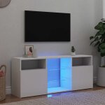 Vidaxl - meuble tv avec lumires led blanc 120x30x50 cm