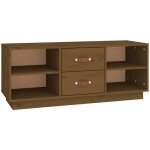 Meuble tv marron miel 100x34x40 cm bois de pin massif Meuble tv marron miel 100x34x40 cm bois de pin massif