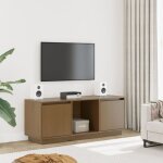 Vidaxl - meuble tv marron miel 110, 5x35x44 cm bois de pin massif