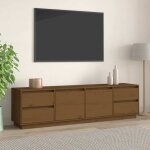 Vidaxl - meuble tv marron miel 176x37x47, 5 cm bois de pin massif