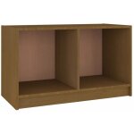 Meuble tv marron miel 70x33x42 cm bois de pin massif vidaxl