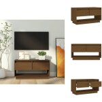 Vidaxl - meuble tv marron miel 74x34x40 cm bois de pin massif - meuble tv - meuble tv bois - meuble tv ...