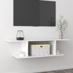 Meuble tv mural blanc 103x30x26, 5 cm