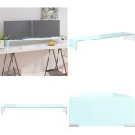 Vidaxl - meuble tv / support pour moniteur 120x30x13 cm verre vert - support pour tv - supports pour ...