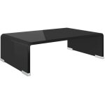 Vidaxl - meuble tv / support pour moniteur 40x25x11 cm verre noir