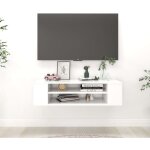 Meuble tv suspendu blanc 100x30x26, 5 cm aggloméré Meuble tv suspendu blanc 100x30x26, 5 cm aggloméré