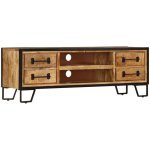 Vidaxl - meuble tv avec tiroirs 120x30x40 cm bois massif de manguier
