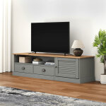 Vidaxl - meuble tv vigo gris 156x40x40 cm bois massif de pin