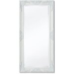 Vidaxl - miroir mural style baroque 100x50 cm blanc