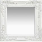 Miroir mural style baroque 40x40 cm blanc Miroir mural style baroque 40x40 cm blanc
