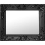 Miroir mural style baroque 50x40 cm noir