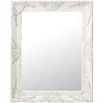 Miroir mural style baroque 50x60 cm blanc vidaxl