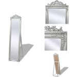 Vidaxl - miroir sur pied style baroque 160x40 cm argent� - miroir sur pied - miroir baroque - d�coration ...