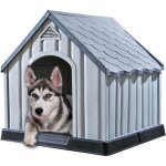Niche pour chiens gris 92x87x91 cm plastique vidaxl