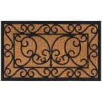 Paillasson rectangulaire 45x75 cm caoutchouc et fibre de coco vidaxl