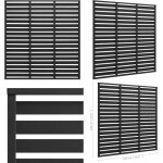 Panneau de clture wpc 180x180 cm noir - clture horizontale - panneaux de clture - clture jardin - ...