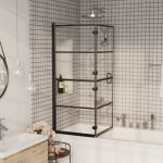 Vidaxl - cabine de douche pliable esg 120x140 cm noir