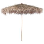Vidaxl - parasol en bambou avec toit en feuille de bananier 210 cm