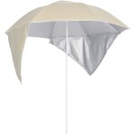 Parasol de plage avec parois latérales sableux 215 cm Parasol de plage avec parois latérales sableux 215 cm