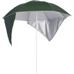 Parasol de plage avec parois latérales vert 215 cm vidaxl Parasol de plage avec parois latérales vert 215 cm vidaxl