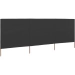 Paravent 3 panneaux tissu 400 x 120 anthracite
