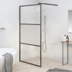 Vidaxl - paroi de douche 100x195 cm verre esg demi - d�poli noir
