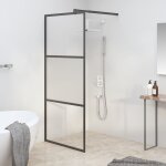 Vidaxl - paroi de douche 90x195 cm verre esg demi - d�poli noir