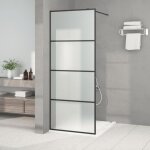 Vidaxl - paroi de douche noir 80x195 cm verre esg d�poli