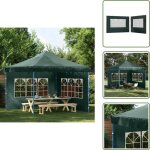 Vidaxl - paroi de tente de r�ception 2 pcs avec fen�tre pe vert - pare - soleil pliable - abri jardin ...