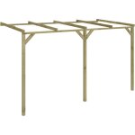 Vidaxl ? pergola � appentis en pin impr�gn� ? dimensions 2 x 4 x 2, 2 m ? r�sistante � la pourriture ...