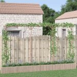 Vidaxl ? pergola en bambou 385x40x205 cm ? construction r�sistante aux intemp�ries ? pour plantes grimpantes ...