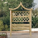 Vidaxl - pergola de jardin avec toit et banc bois de pin imprégné Vidaxl - pergola de jardin avec toit et banc bois de pin imprégné