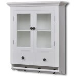 Vidaxl - placard mural de cuisine avec porte en verre bois blanc