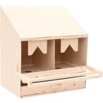 Pondoir 2 compartiments 63x40x65 cm bois de pin massif vidaxl