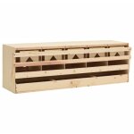 Pondoir 5 compartiments 117x33x38 cm bois de pin massif vidaxl