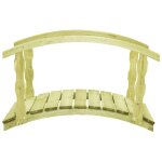 Vidaxl ? pont de jardin avec balustrade 170x74x105 cm ? pin impr�gn� r�sistant aux intemp�ries ? installation ...