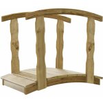 Pont de jardin avec balustrades bois massif de pin imprgn vidaxl