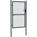 Vidaxl - portail en maille de jardin acier galvanis� 100 x 200 cm gris