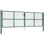 Vidaxl - portail en treillis de jardin acier 390x125 cm vert
