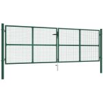 Vidaxl - portail en treillis de jardin acier 390x125 cm vert