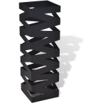 Porte - parapluie carr� noir acier 48, 5 cm