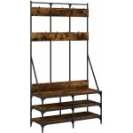 Vidaxl - porte - vtements et rangement des chaussures chne fum chne fum
