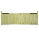 Vidaxl ? portillon bois de pin impr�gn� 150x100 cm ? r�sistant aux intemp�ries ? lot de 2 ? charme rustique ...