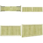 Portillons de jardin 2 pcs bois de pin imprégné 300x75 cm - portail de jardin - portillon bois - clôture ... Portillons de jardin 2 pcs bois de pin imprégné 300x75 cm - portail de jardin - portillon bois - clôture ...