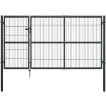 Vidaxl - portillon avec poteaux acier 350 x 140 cm anthracite Vidaxl - portillon avec poteaux acier 350 x 140 cm anthracite